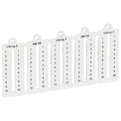 Płytka oznaczników kablowych szerokość 5mm 1-10 pionowa 039555 /1000szt.