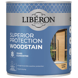 Liberon 126143 Superior Protection 8 Year Woodstain Clear Satin 750ml