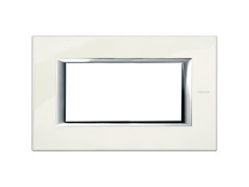 AXOLUTE Ramka 1 pojedyncza prostokątna 4 moduły biały limoges HA4804BG LEGRAND
