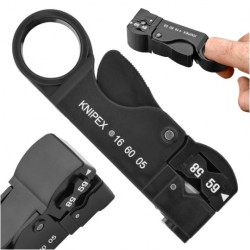 Ściągacz izolacji uniwersalny do kabli koncentrycznych KNIPEX 16 60 05 SB