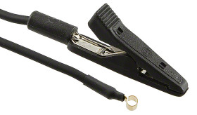 Zestaw przewodów do sond pomiarowych, Przewód uziemiający do końcówki sondy z zaciskiem krokodylkowym, do użytku z: