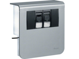 tehalit.SL Nośnik urządzeń 20x80 2xRJ45 Kat.6 alu SL20080907D1 HAGER