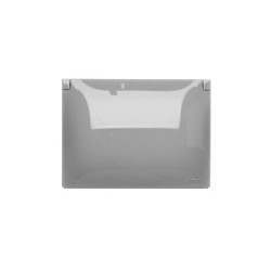 Simon Aquaclick Gniazdo natykowe, Schuko, podwójne kompakt., klapka w kolorze, z przesłonami, IP44, zaciski śrubowe ciemnoszary