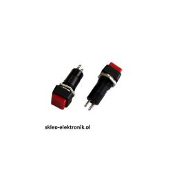 Przełącznik przycisk PBS12A ON-OFF kwadrat czerwony - PRK0013B-1828