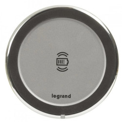 INCARA Gniazdo meblowe DISQ 80 zestaw zasilacz, ładowarka indukcyjna 1x15w 2,5 m aluminium 077640L