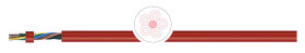 Przewód montażowy 1,5 mm² Czerwonobrązowy AXINDUS Elastomer silikonowy 16 AWG 300/500 V dł. 100m +180°C NF C 32-070/C2