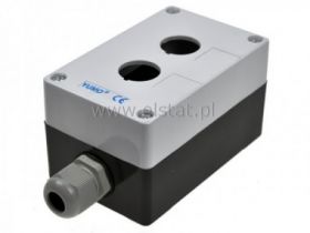 Kaseta sterownicza 2 przyciski, biała, 116x72x65mm