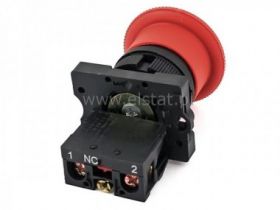 Przycisk dłoniowy z blok. plastik, GRZYB- 40mm