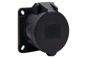 Gniazdo tablicowe proste 16A 5p 380V-415V /FE/ IP44 czarne
