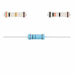 Rezystor 3 Ohm tolerancja 1% precyzyjny moc 3W 3R 5x16mm metalizowany