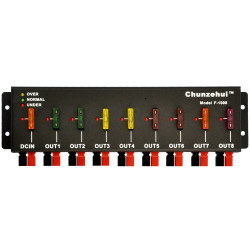 Chunzehui F-1008 Horizontal 9 Port 40A Anderson Powerpole Connector Power Splitter Distributor Source Strip, 1 Input and 8 Outpu