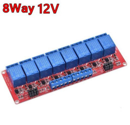 MODUŁ 8 PRZEKAŹNIKÓW 12V Z SEPARACJĄ OPTYCZNĄ ZE ZŁĄCZAMI ŚRUBOWYMI (MOD-19812)