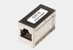 Adapter RJ45 2*gniazdo RJ45 kat.6 FTP