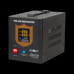 Zasilacz awaryjny KEMOT PROsinus-500 przetwornica z czystym przebiegiem sinusoidalnym i funkcją ładowania 12V 230V 500VA/300W -