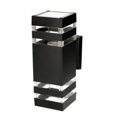 Lampa elewacyjna RIOK kinkiet dwukierunkowy 2xE27 kwadrat kolor czarny MK MEGAKABEL