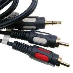 Kabel jack 3.5 stereo - 2x RCA 3m