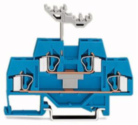 Feed-through/feed-through terminal block, spring-clamp connection, 0.08-4.0 mm², 2 pole, 26 A, 6 kV, blue, 281-629