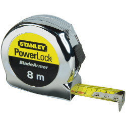Stanley 0-33-527 PowerLock&#xAE; BladeArmor Pocket Tape 8m (Width 25mm) (Metric only)
