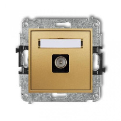 MINI Gniazdo antenowe pojedyncze TV złote 29MGTV-1