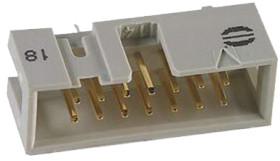 Wtyk PCB 14-pinowe raster: 2.54mm 2-rzędowe HARTING Przewlekany