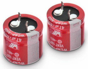 Kondensator 68μF 450V dc Zatrzaskowy Wurth Elektronik roztaw: 10mm 30 (Dia.) x 26mm