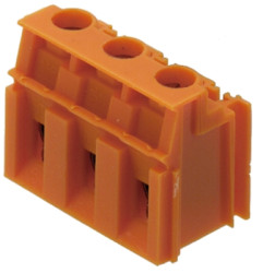 PCB terminal, 2 pole, pitch 7.62 mm, AWG 26-10, 20 A, screw connection, orange, 1594480000