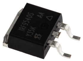 MOSFET P-kanałowy 19 A D2PAK (TO-263) 100 V SMD Pojedynczy 150 W 200 miliomów