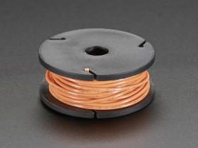 Adafruit Stranded-Core Wire Spool - 25ft - 22AWG - Orange