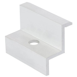 Klamra montażowa PV końcowa 50mm grubość ramy 40mm srebrna