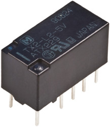 Przekaźnik sygnału, 12V dc, 2 A, DPDT, montaż PCB, Panasonic