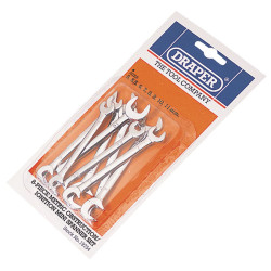 Draper 19754 8 Piece Metric Midget Open End Spanner Set