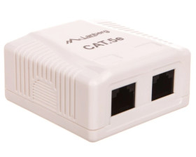Gniazdo teleinformatyczne natynkowe UTP 2xRJ45 kat.5e OU5-0002-W