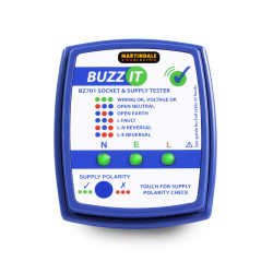 Tester gniazd, BZ701, 230V ac, alarm: Tak