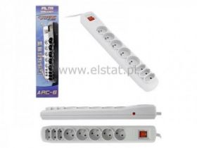 Filtr sieciowy 1.5m 5xGN 3xGN płaskie+0 ( szary )