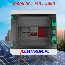 Rozdzielnica PV 1 String 1000V DC / 15A / 40kA / IP65 ( 1 IN / 1 OUT )