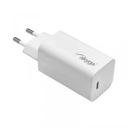 Ładowarka sieciowa Akyga AK-CH-23 65W USB-C PD GaN 5-20V / 3-3.25A biała