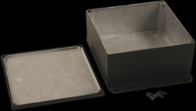 Aluminum die cast enclosure, (L x W x H) 125 x 125 x 57 mm, black (RAL 9005), IP65, 1590WKKFBK