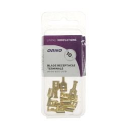 Końcówka płaska żeńska nieizolowana 6.3mm przekrój do 1.0mm2, blister 10szt.