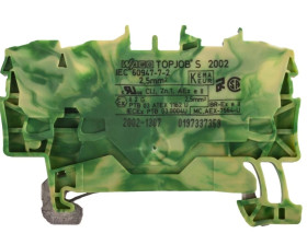 Złączka szynowa ochronna 2,5mm2 żółto-zielona 2002-1307 TOPJOBS