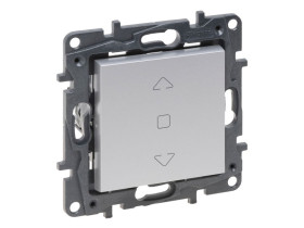 NILOE STEP Wyłącznik roletowy 3-pozycyjny góra stop dół 6AX aluminium 863344 LEGRAND