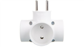 Rozgałeźnik Wtyczkowy 4X2p Biały R-47