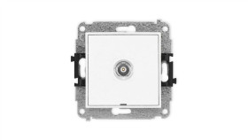 Mini Mechanizm Gniazda Pojedynczego Bnc, Bez Pola Opisowego Biały Mat...