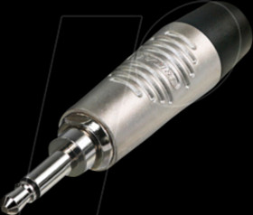 RTP2C 3.5mm mono 2-pin jack plug, nickel-plated housing