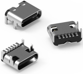 USB-C socket, 6 pole, USB 3.1, SMD, 632722100213