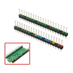 2 szt. kolorowy złącze pinowe Raspberry Pi Pico 20 pinów 2,54 mm odstępu złocone piny szybka identyfikacja pinów łatwe lutowanie