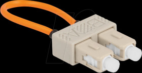 86921 Fiber optic loopback adapter, SC / OM1, multimode, beige