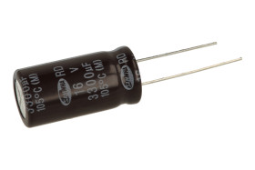 Kondensator; elektrolityczny; 3300uF; 16V; RD1C338M12025BB; fi 12,5x25mm; 5mm; przewlekany (THT); luzem; Samwha; RoHS