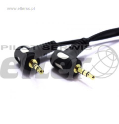 Kabel Jack AUX 3,5mm wt/wt 1,0m łezka wtyki kątowe