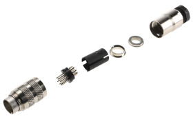 Złącze wielostykowe przemysłowe 8-pinowe M16 Montaż na kablu Wtyczka binder