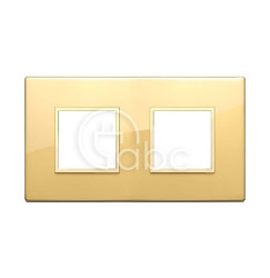 Ramka ozdobna Eikon Evo, 2+2M, Total Polished Gold, 21643.G09